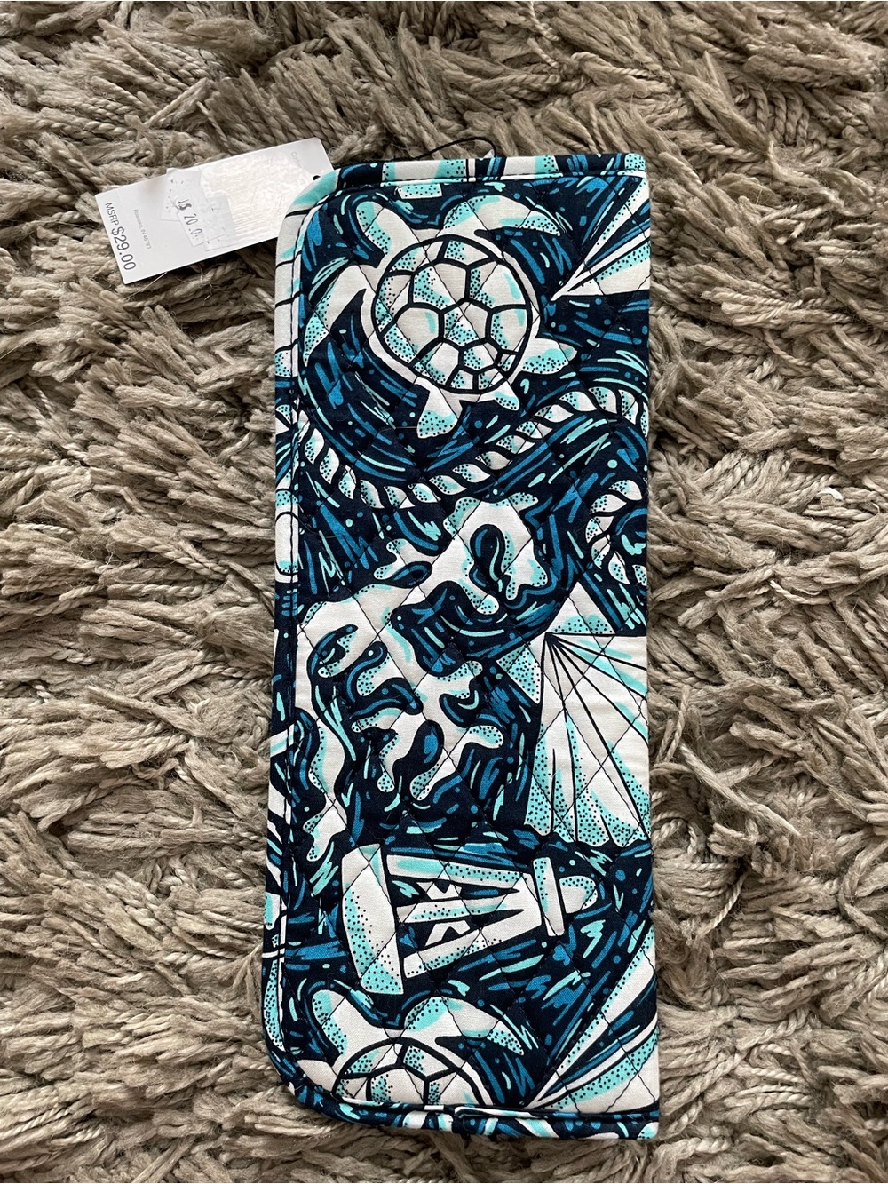 Vera Bradley Hair Iron/Curler Travel Cover - “Shore Enough” NWT